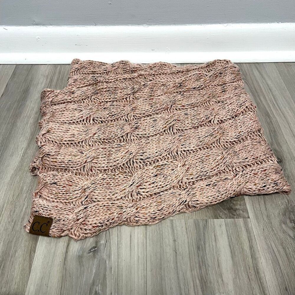 C.C Pink Marled Knit‎ Infinity Scarf